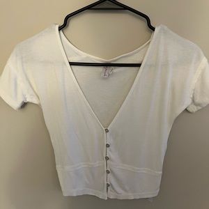 Out From Under Short Sleeve Button Up Top